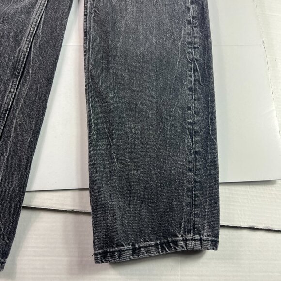 Zara Jeans Women's 26 x 32* High Rise Baggy Black Faded Cotton Denim Tag 0 - Picture 5 of 16